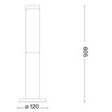 Ideal Lux - LED spoljna lampa ETERE LED/9,5W/230V 60 cm CRI 90 IP44 crna | Eponuda.com