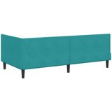 vidaXL Kotna postelja Turkizna 90 x 200 cm Samet in sodobno leseno | Shoptok.si