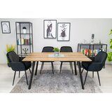  LUGO stolica od crnog baršuna s crnim nogama x 1 | shoptok.hr