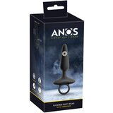 Anos vibracijski analni čep s ručkom (crni) | shoptok.hr
