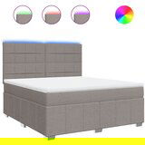 vidaXL Box spring postelja z vzmetnico taupe 180x200 cm blago, (21307256) | Shoptok.si