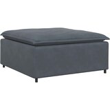  Modularna sofa s podnožjem i jastucima, baršunasta tamno siva | Shoptok.si
