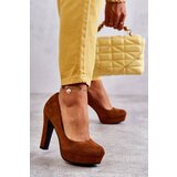 Boto Classic Suede Pumps On Heel Camel Soro | Shoptok.si