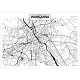  Samoljepljiva foto tapeta - Warsaw Map 245x175 | shoptok.hr