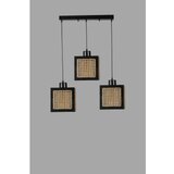 Opviq kumsal 3 lu Sıralı siyah rattan avize luster Cene