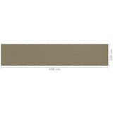 Balkonski zastor smeđe-sivi 120 x 600 cm HDPE | Shoptok.si