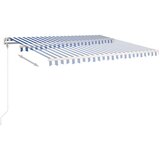  Avtomatsko zložljiva tenda 400x350 cm modra in bela, (20729038) | Shoptok.si