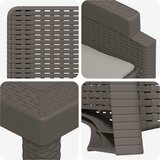  Vrtni set za objed 5 kom. Svjetlosiva PP 100 cm | shoptok.hr