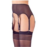 NO:XQSE - črtaste nogavice z naramnicami (črne) - L/XL | Shoptok.si