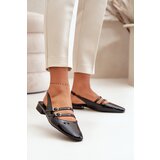 Boto Lacquered Ballet Flats With Straps On Low Heel Black Bialettia | Eponuda.ba