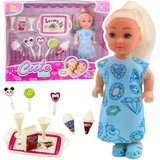Mini Lutka za igru sa slasticama 12 cm - plava | Shoptok.si