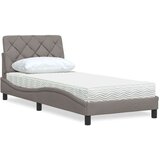  Postelja z vzmetnico taupe 80x200 cm blago, (21829224) | Shoptok.si