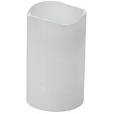 Flower Power LED sveča MEDIO (Bele barve, Višina: 12 cm, Premer: 7,5 cm, Pravi vosek) | Shoptok.si