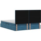  s madracem i skladištem Tamno plava 160 x 200 cm Baršun | shoptok.hr