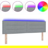 vidaXL LED vzglavje z linijskim dizajnom svetlo sivo 72 cm tkanina | Shoptok.si