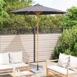  Vrtni suncobran Tamno siva Ø 240 x 260 cm bambus | shoptok.hr
