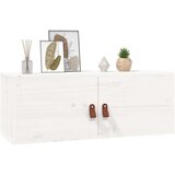  Stenska omarica 2 kosa bela 80x30x30 cm trdna borovina, (20740553) | Shoptok.si