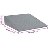  Jastučić u obliku klinasti jastučić Siva 69 x 64 x 19 cm | shoptok.hr