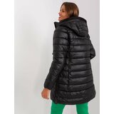Fashion Hunters Black quilted winter jacket with pockets Cene