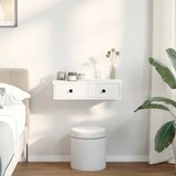  Zidna polica s ladicama bijela 60x28x15 cm konstruirano drvo | shoptok.hr