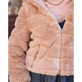 Resti Double-sided women's jacket with fur in light brown | Shoptok.si