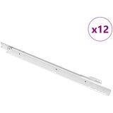  Klizač za ladice 12 pcs Bijelo 400 mm Čelik | shoptok.hr