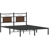 Okvir kreveta bez madraca smeđi hrast 137x190 cm izrađeno drvo | shoptok.hr