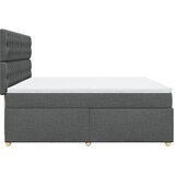  Krevet s oprugama i madracem tamnosivi 200 x 200 cm od tkanine | shoptok.hr