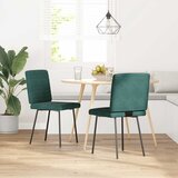 Maison Chic Jedilni stoli - Vzorci stoli 2 kosa temno zelen žamet A71, (22032305) | Shoptok.si
