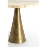 Light & Living Okrugao stolić za kavu s kamenom pločom stola u brončanoj boji/u svijetloj prirodnoj boji ø 50 cm Bahia – | shoptok.hr