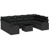  Set sofe s jastukom 10 pcs Crna Poli Ratan | shoptok.hr