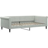  Dnevni krevet na razvlačenje svjetlosivi 100x200 cm baršunasti | shoptok.hr
