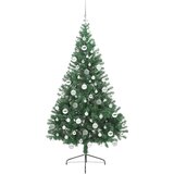 vidaXL Umjetna preddekorirana božićna jelka Zelena 180 cm PVC | Shoptok.si