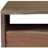  Klubska mizica trden akacijev les živi robovi 90x50x40 cm siva | Shoptok.si