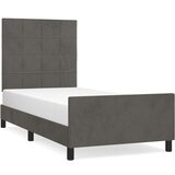  Okvir za krevet s uzglavljem tamnosivi 100x200 cm baršunasti | shoptok.hr