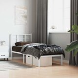 Metalni okvir za krevet s uzglavljem bijeli 80x200 cm | shoptok.hr