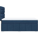 vidaXL Box spring postelja z vzmetnico modra 90x200 cm blago | Shoptok.si