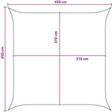  Senčna platna Antracitna in bela 4,5 x 4,5 m HDPE, (5000241311) | Shoptok.si