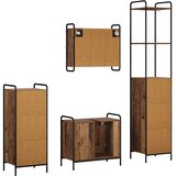  Set ormarića za kupaonicu 4 kom. Staro drvo 40 x 36 x 200,5 cm | shoptok.hr