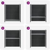  Povišena vrtna gredica Siva 75 x 30 x 82 cm WPC i aluminij | shoptok.hr