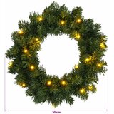  Božićni vijenac Zelena Ø 30 cm PVC 25 LED lampica | shoptok.hr