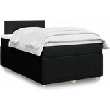  Krevet s oprugama i madracem crni 120 x 200cm od tkanine | shoptok.hr
