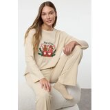 TRENDYOLMILLA Ženski set pidžame Thmaw25Pt00162, Bež | Eponuda.com