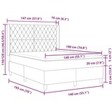 Box Postelja z vzmetnico roza 140x190 cm žamet, (22083585) | Shoptok.si