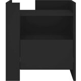 vidaXL Nočna omarica črna 45x50x50 cm inženirski les | Shoptok.si
