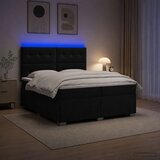  Boxspring krevet s madracem Crna 200 x 200 cm Baršun Cijene
