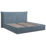 Makamii Modra oblazinjena zakonska postelja s prostorom za shranjevanje z letvenim dnom 160x200 cm Esala – | Shoptok.si