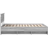  Krevetna konstrukcija s uzglavljem Siva Sonoma 120 x 123 cm | shoptok.hr