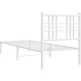 Metalni okvir za krevet s uzglavljem bijeli 80x200 cm | shoptok.hr