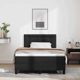 vidaXL Postelja z vzmetnico Črna 120x200 cm iz umetnega usnja | Shoptok.si